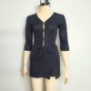 Blusa hilo negro XS - Imagen 3