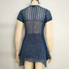 Blusa encaje cobalto negro brillos S - Imagen 2