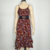 Vestido guinda floreado M - Imagen 3