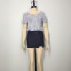Blusa blanco negro M