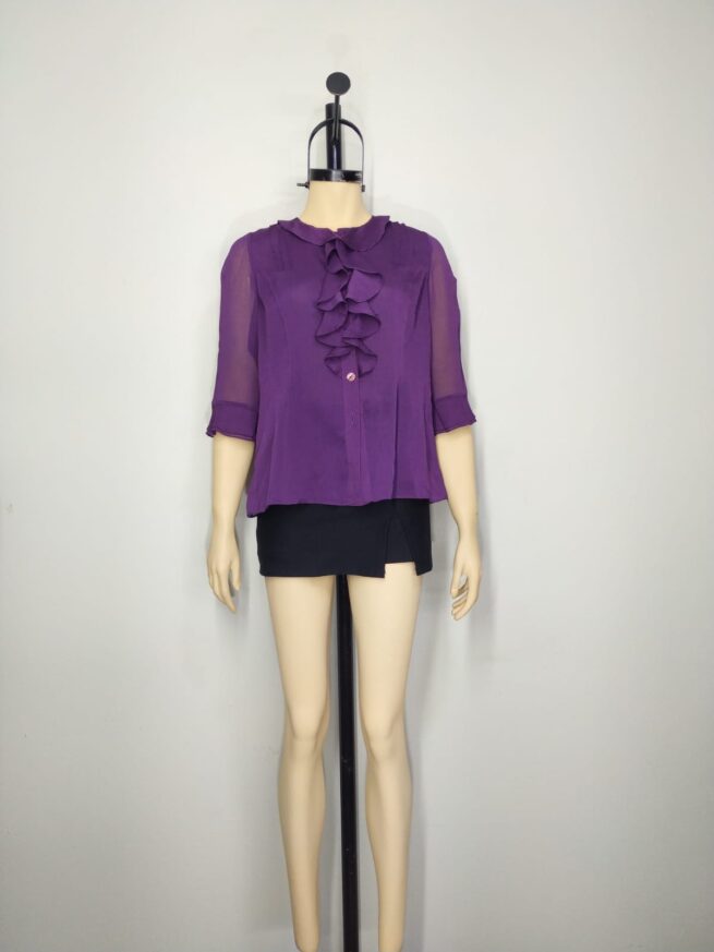 Blusa morada Gasa M - Imagen 3