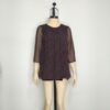 Blusa gasa café ML - Imagen 3