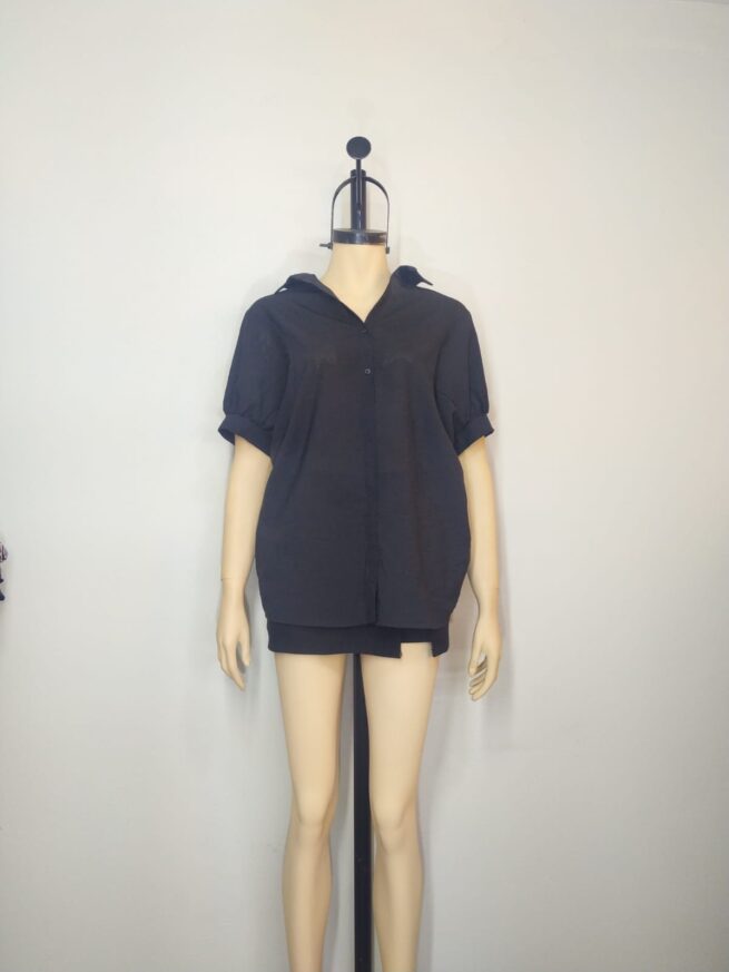 Blusa negra manga murciélago M - Imagen 3