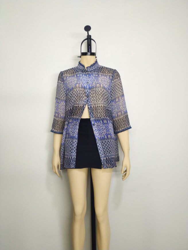 Blusa gasa azul L