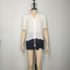 Blusa crema corrugado M - Imagen 3