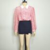 Blusa blanca puntos rojos M L