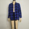 Camisa cuadros azul negro M - Imagen 3