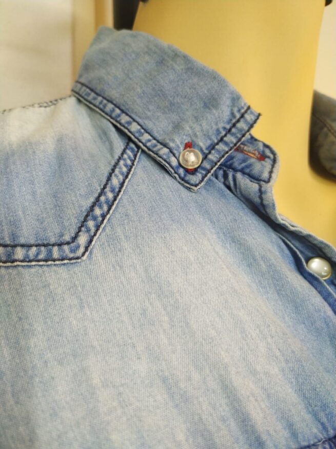Camisa denim delgado S - Imagen 4