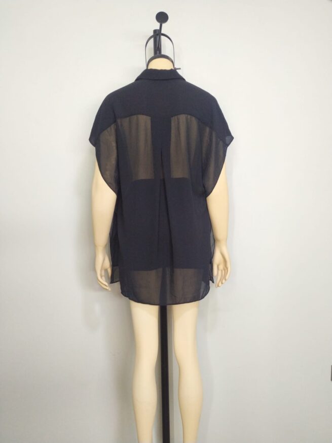 Blusa gasa negra ML - Imagen 2