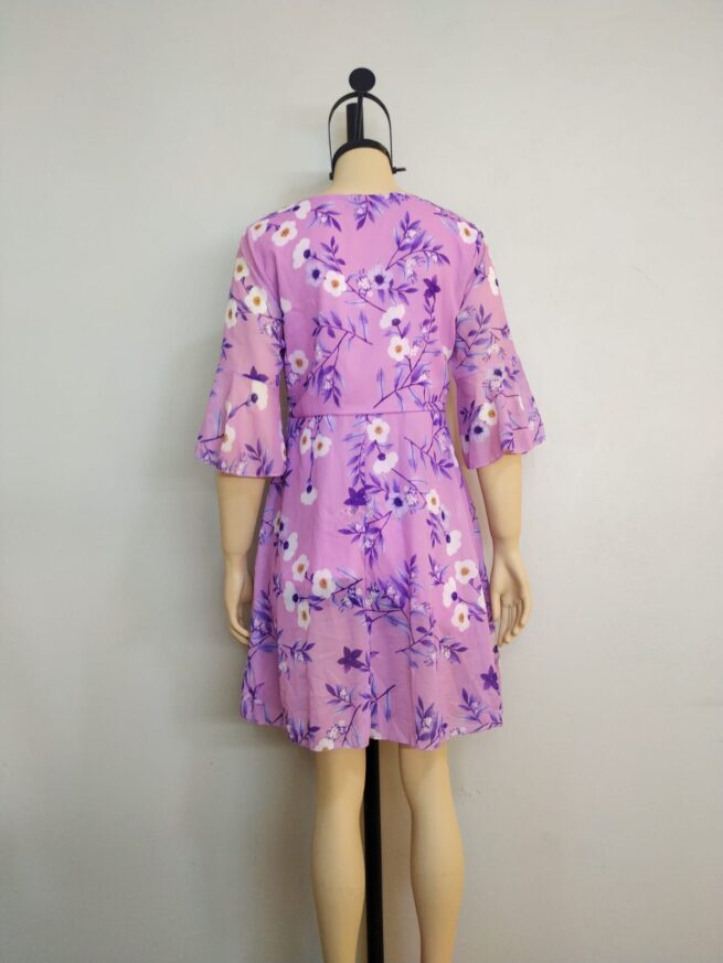 Vestido gasa lila L - Imagen 2
