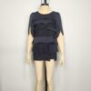 Blusa gasa satín negro M
