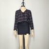 Blusa negra cuadros M