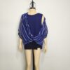 Blusa azul rayas L - Imagen 3