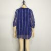 Blusa azul rayas L - Imagen 2