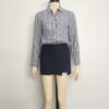 Camisa cuadros negro blanco S
