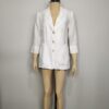 Blazer blanco tipo lino M