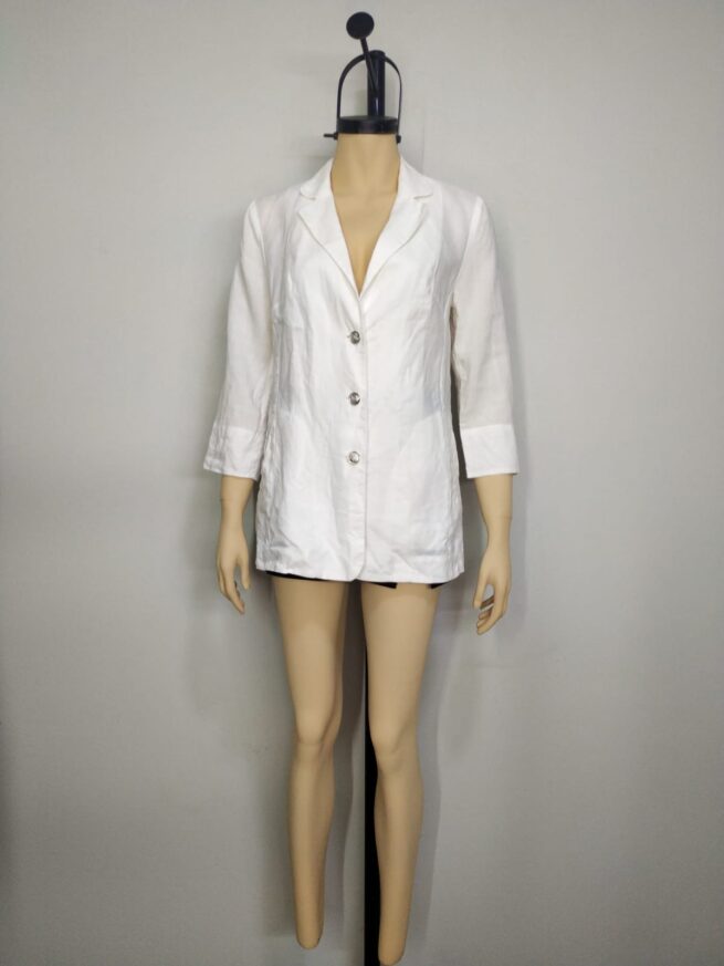 Blazer blanco tipo lino M