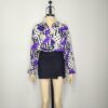 Blusa diseño morado L
