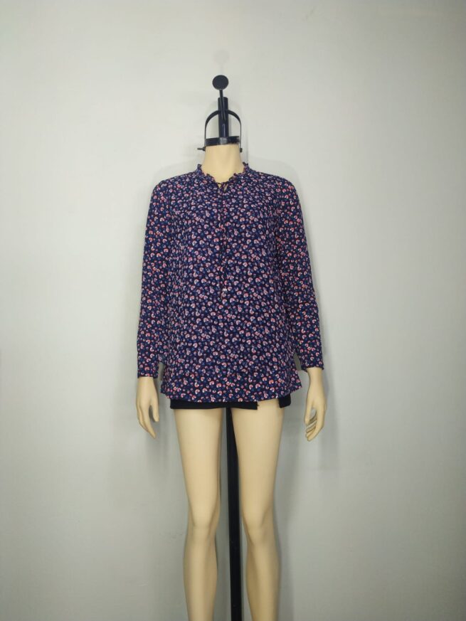 Blusa azul licrado M - Imagen 3
