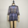 Blusa gasa azul L - Imagen 4