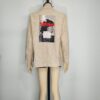 Blazer beige tipo lino L - Imagen 2
