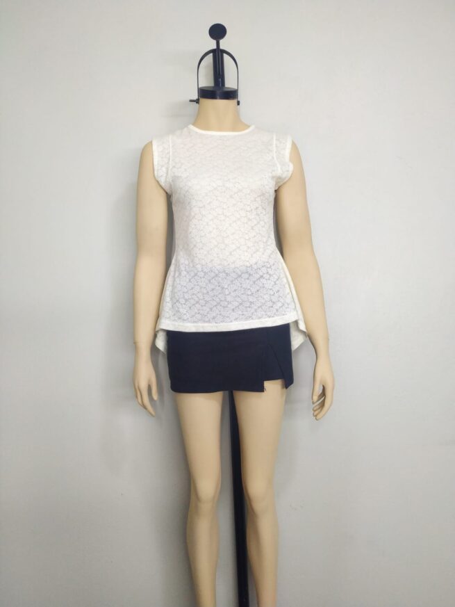 Blusa crema algodón SM