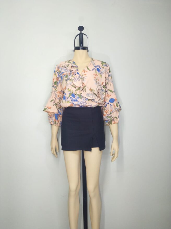 Blusa rosa floreado M