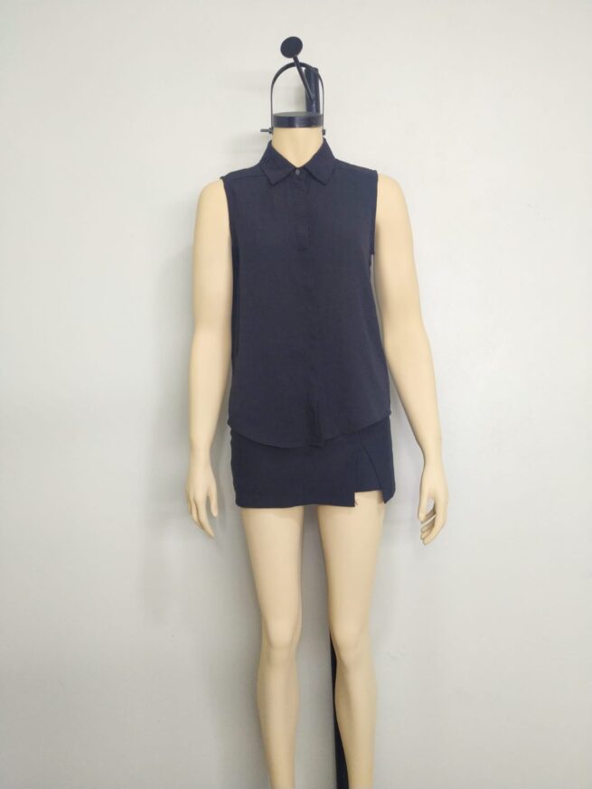 Blusa gasa negra S - Imagen 3