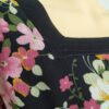 Blusa gasa negra floreada S - Imagen 3