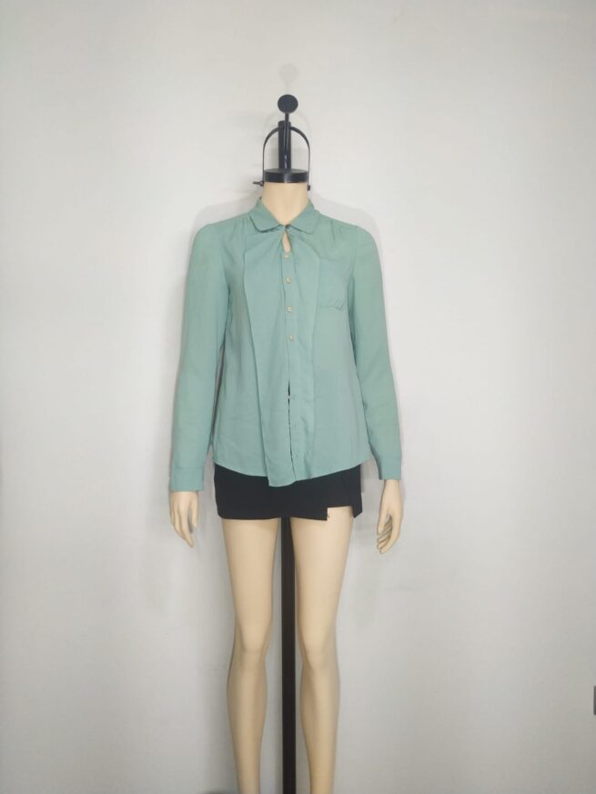 Blusa verde cemento M - Imagen 3