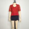 Blusa ladrillo encaje M