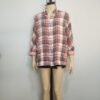 Camisa cuadros rosada M - Imagen 3
