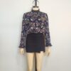 Blusa azul floreada M