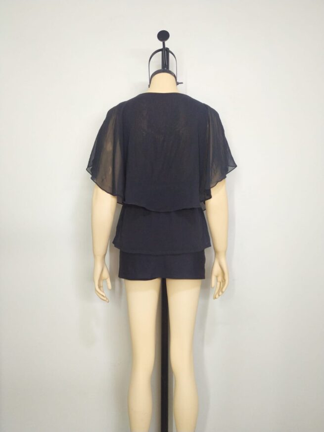 Blusa gasa negra S M - Imagen 2