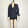 Blazer negro rayas S