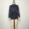 Blusa negra satín SM