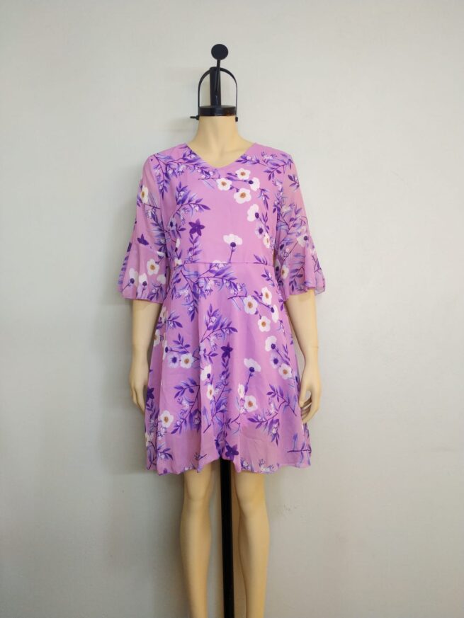 Vestido gasa lila L
