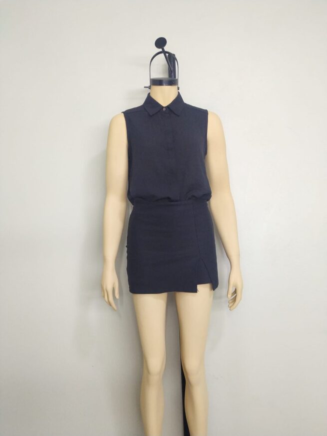 Blusa gasa negra S