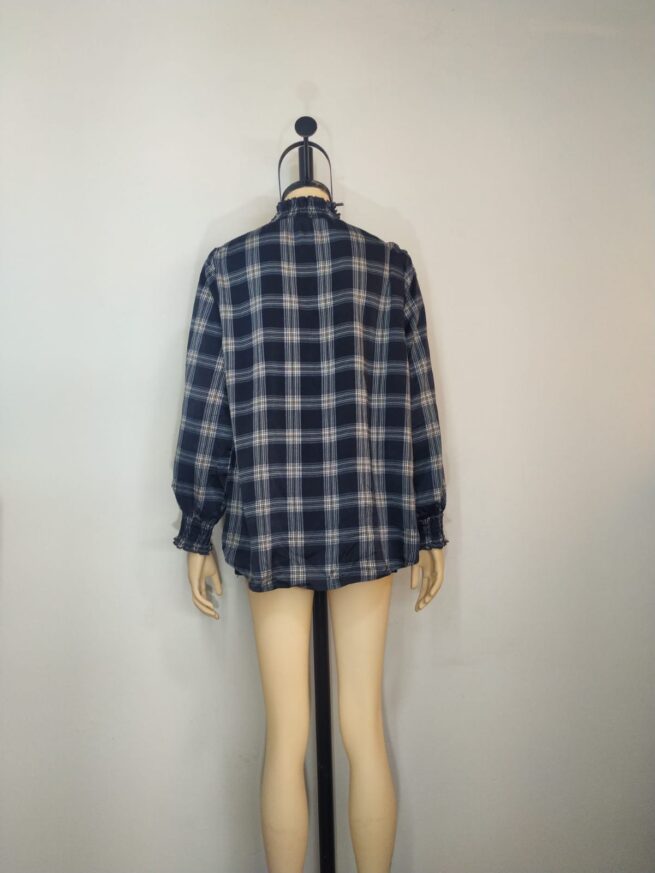 Blusa negra cuadros ML - Imagen 2