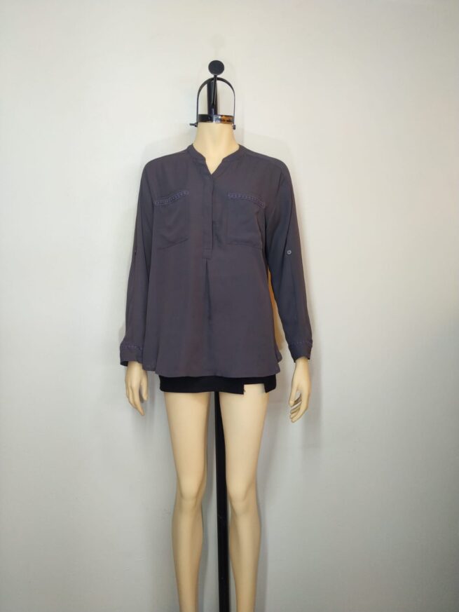 Blusa gris M - Imagen 3