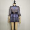 Blusa gasa azul L - Imagen 3