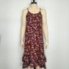Vestido guinda floreado M