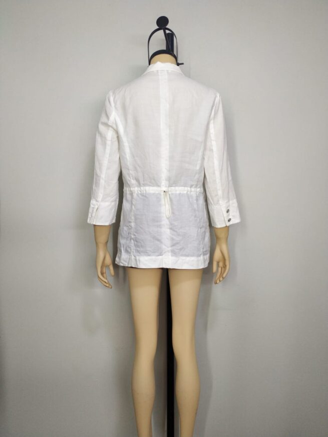 Blazer blanco tipo lino M - Imagen 2