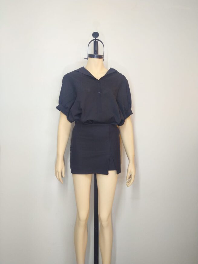 Blusa negra manga murciélago M