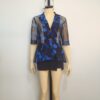 Blusa mesh azul M - Imagen 3