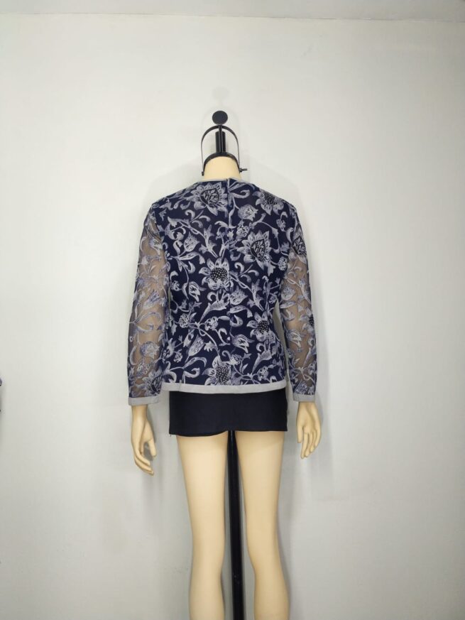 Blusa azul gris M - Imagen 2