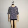 Blusa blanco negro rayas L - Imagen 3