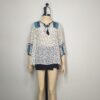 Blusa gasa blanca borde azul ML - Imagen 3