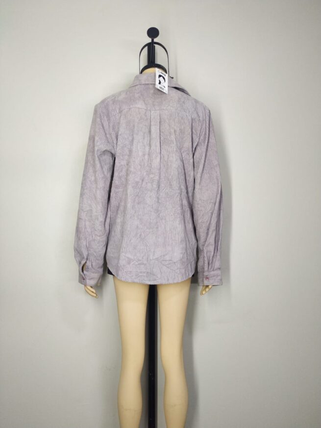 Camisa tipo Corduroy Gris M - Imagen 2