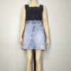 Falda denim celeste L